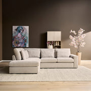 MySofa Jesse Hoekbank Beige Divan Links+2,5 zits