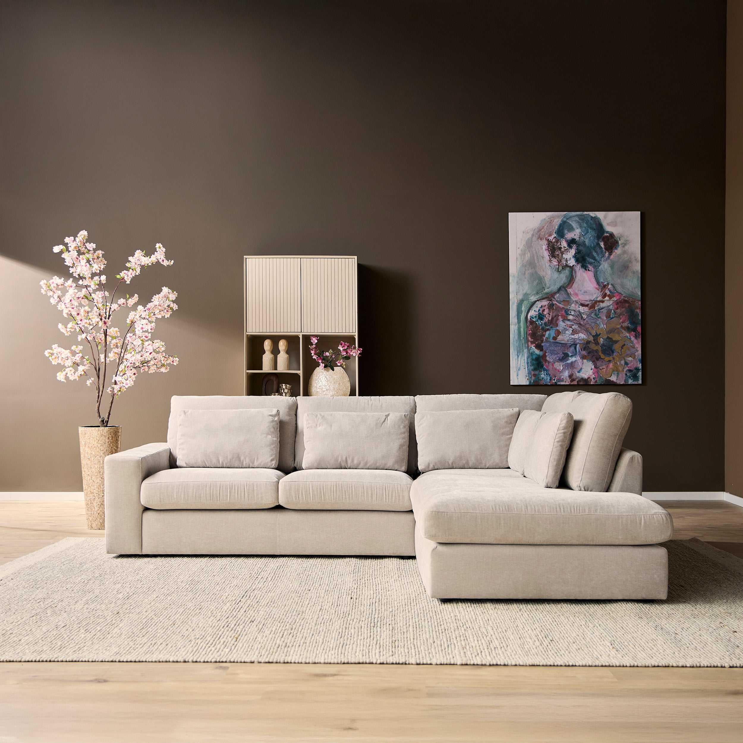 MySofa Jesse Hoekbank Beige 2,5 zits+Divan Rechts