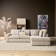 MySofa Jesse Hoekbank Beige 2,5 zits+Divan Rechts