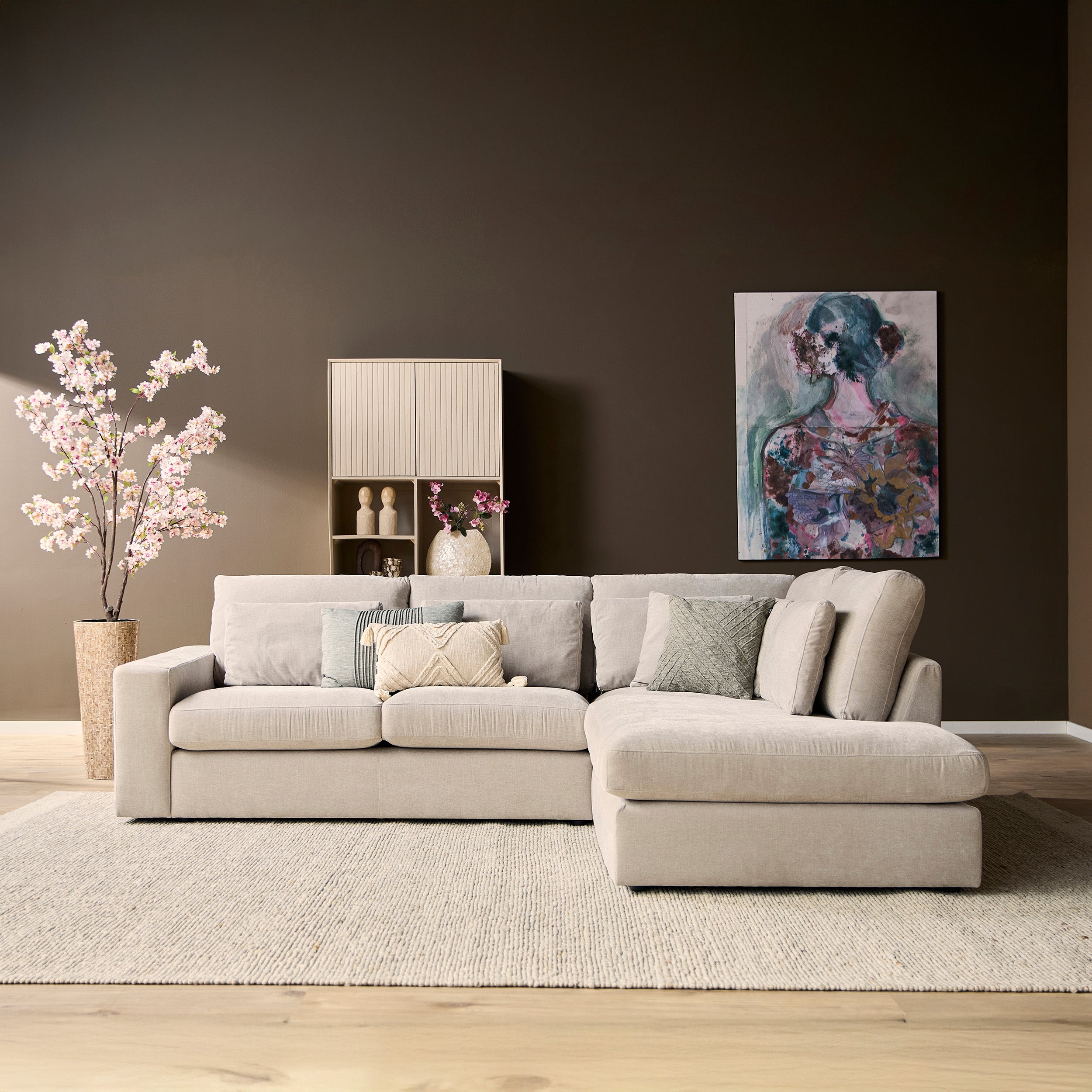 MySofa Jesse Hoekbank Beige 2,5 zits+Divan Rechts