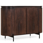 Dressoir Mokka - Donkerbruin 115 cm - dressoir van mangohout, vooraanzicht