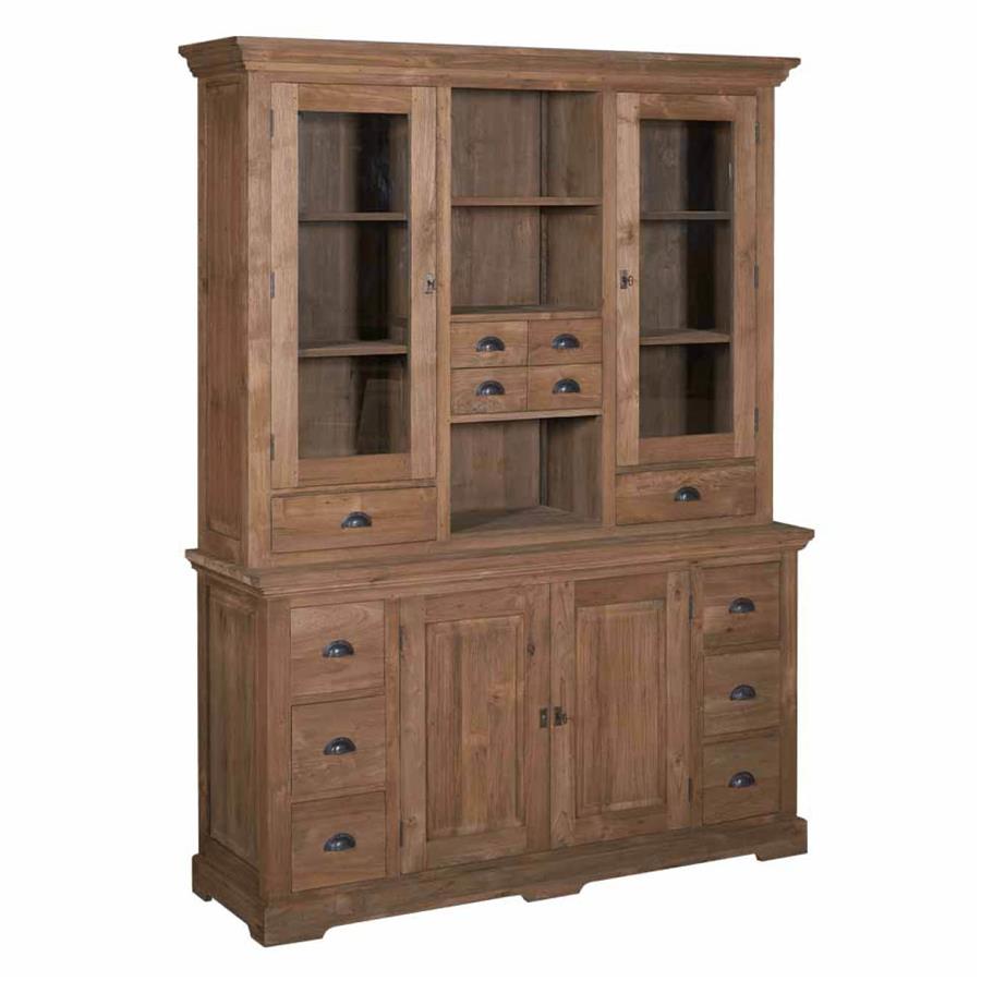 Vitrinekast – Bologna Buffetkast – Bruin – 164 x 220 cm – Tower Living