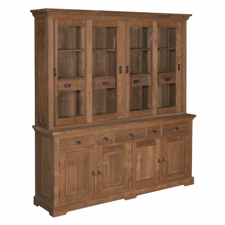 Vitrinekast – Bologna Buffetkast – Bruin – 204 x 220 cm – Tower Living