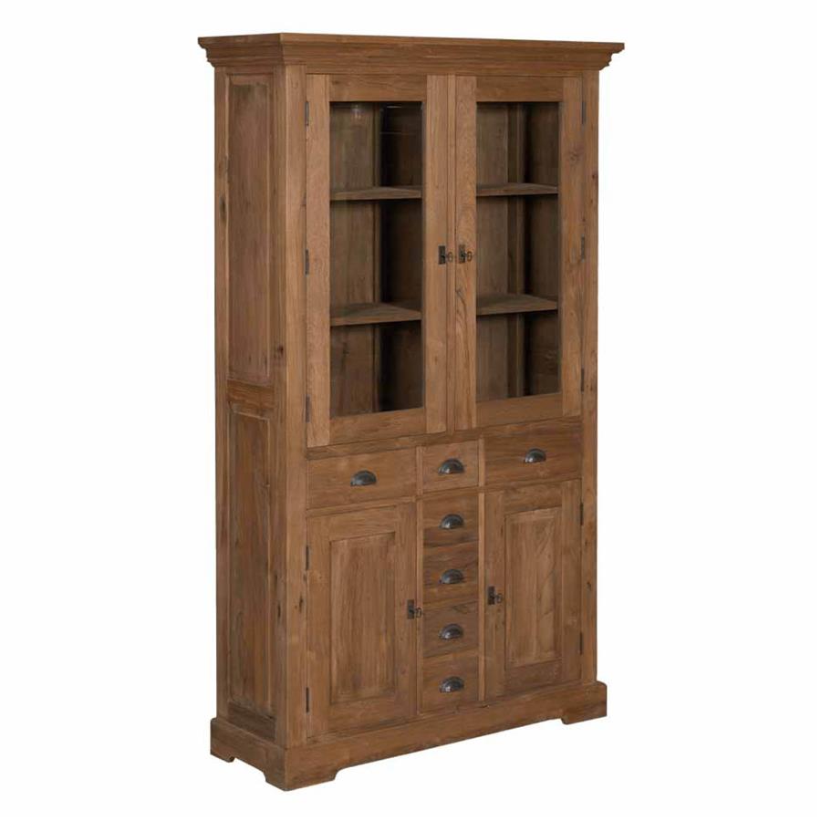 Vitrinekast – Bologna – Bruin – 115 x 195 cm – Tower Living