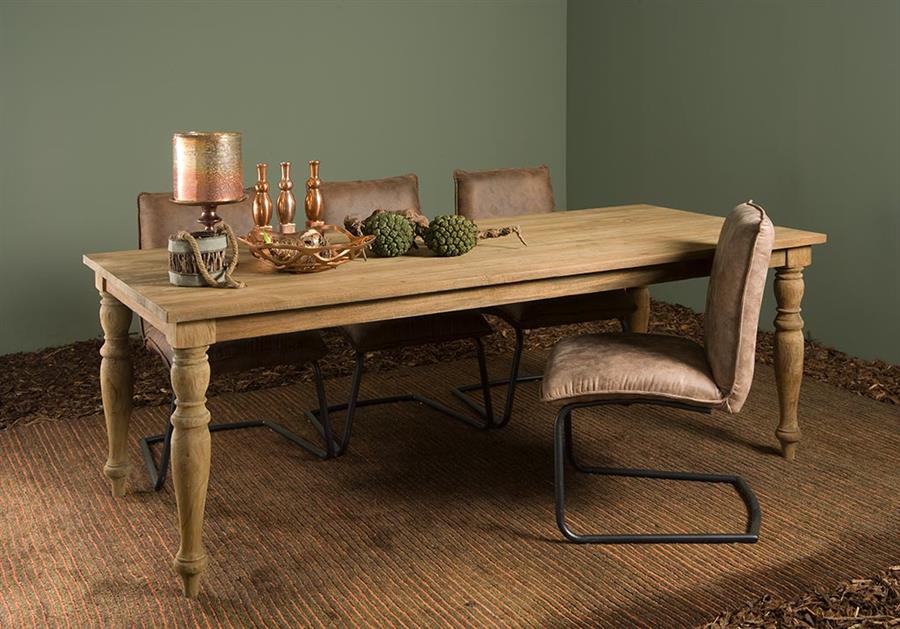 Eetkamertafel – Bologna – Bruin – 220 x 100 x 78 cm – Tower Living