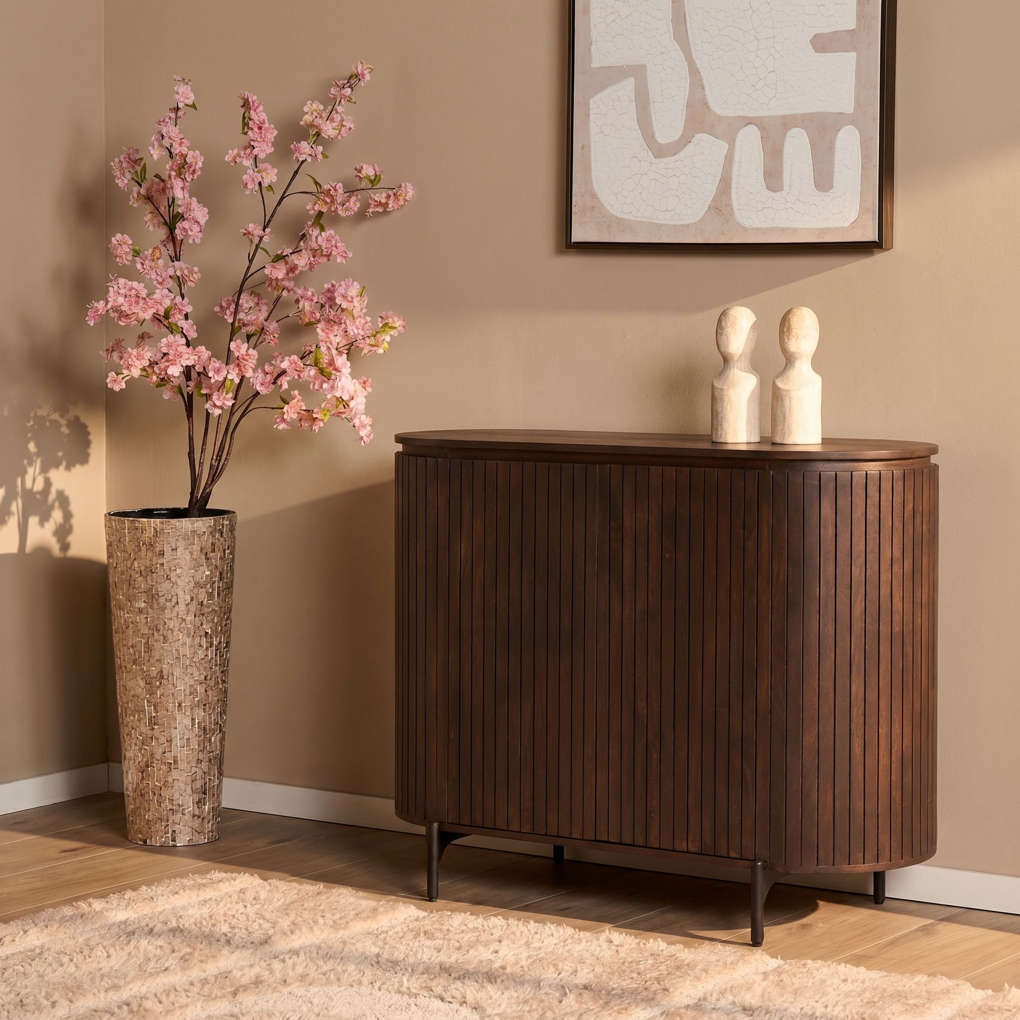 Kabinetkast Solana Bruin Mangohout 115 cm