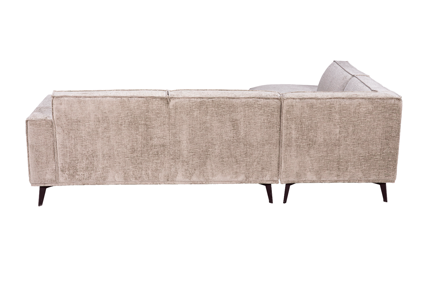 Leeds Hoekbank 2,5-AR + Ottoman L – Touch 04 Taupe – Tower Living