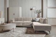 Hoekbank Leeds - Beige City 120 - Ottomaan R - Tower Living