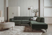 Hoekbank Leeds - Groen City 355 - Ottomaan R - Tower Living