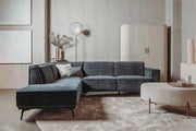 Hoekbank Leeds - Donkerblauw City 464 - Ottomaan L - Tower Living