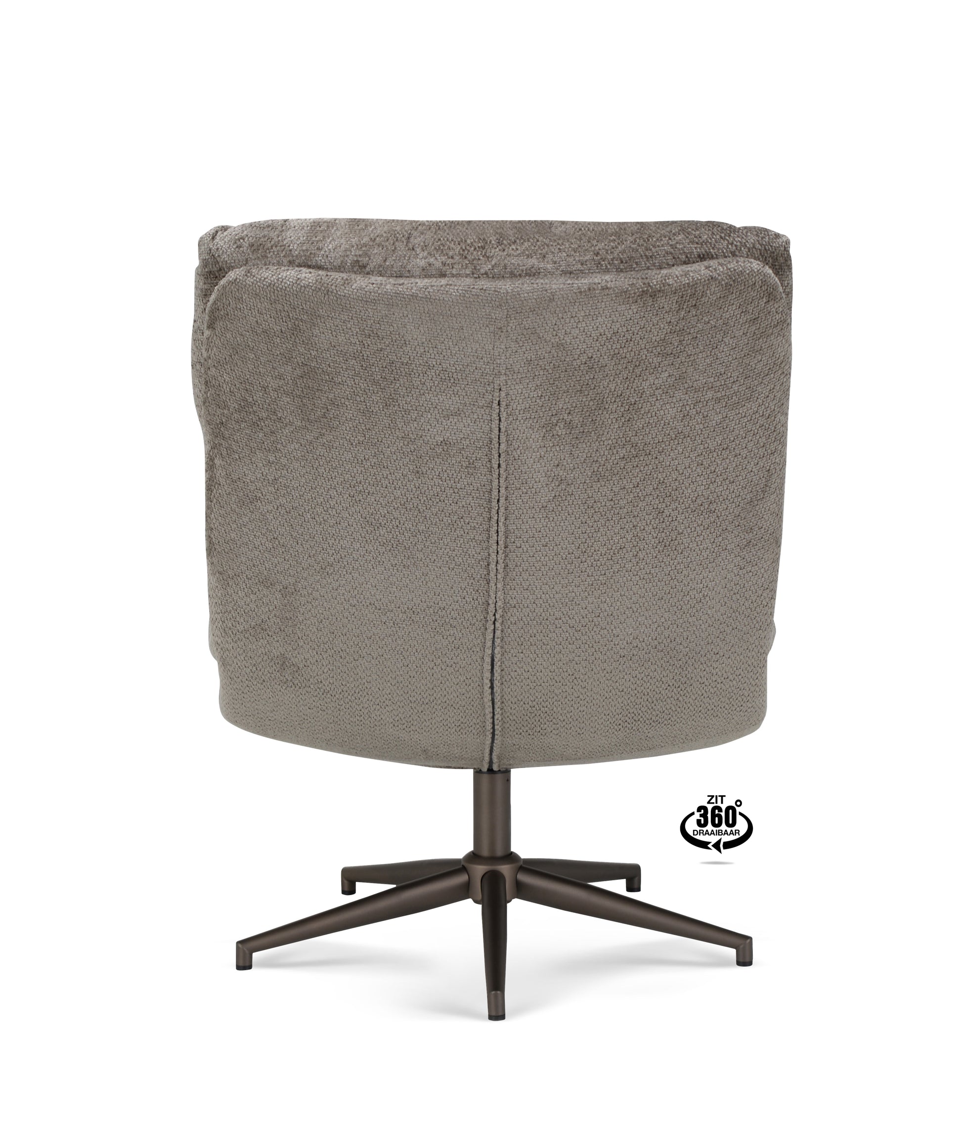 Fauteuil Lodge Stof Movie Taupe Leg Bronze 360°