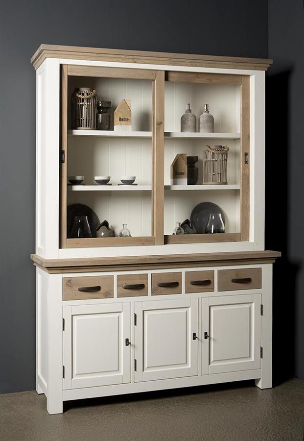 Vitrinekast – Parma Buffetkast – Wit – 150 x 220 cm – Tower Living