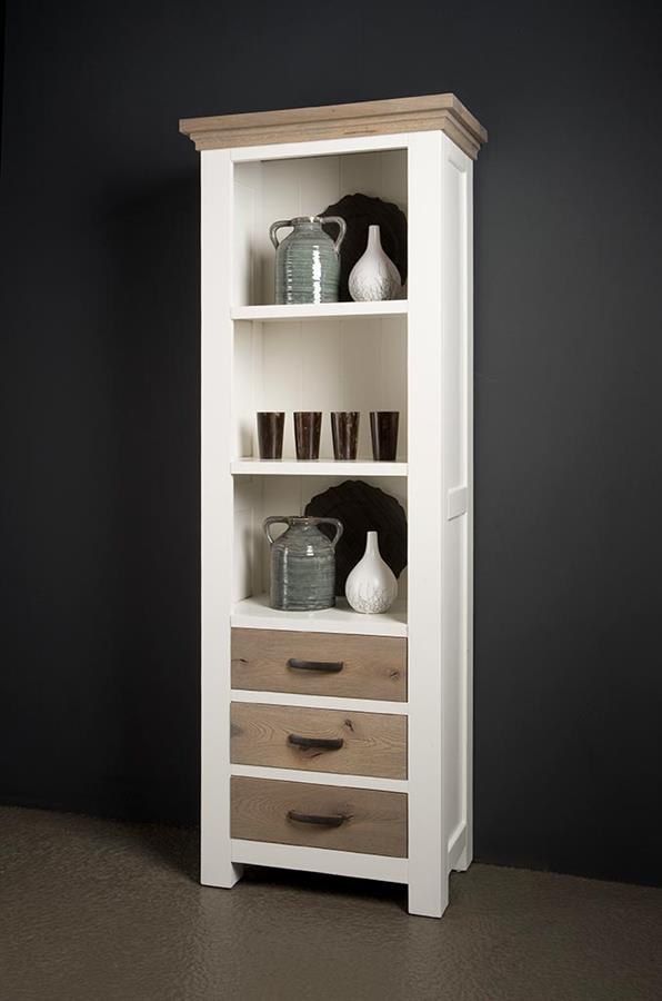 Boekenkast – Parma – Wit – 70 x 195 cm – Tower Living