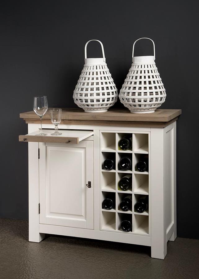 Opbergkast – Parma Wijnkast – Wit – 104 x 90 cm – Tower Living