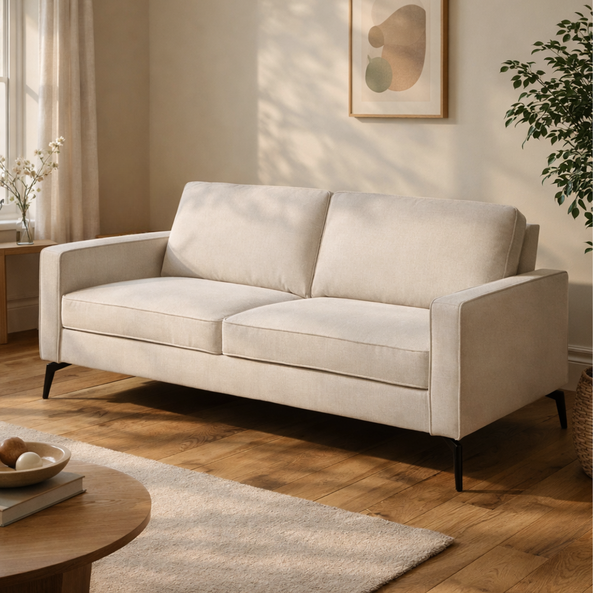 2-zitsbank Noa - Linnen Beige – foto 3
