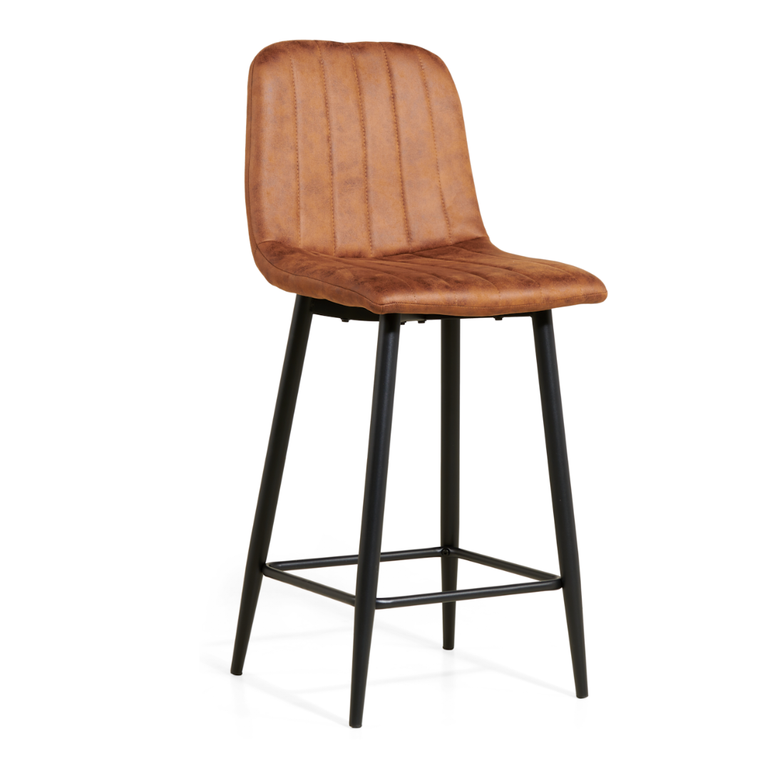 Barkruk Jax - Microleder Cognac – foto 2