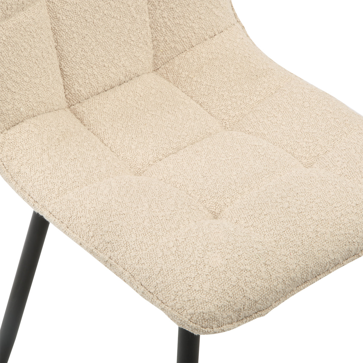 Eetkamerstoel Yerevan - Bouclé Taupe – foto 8