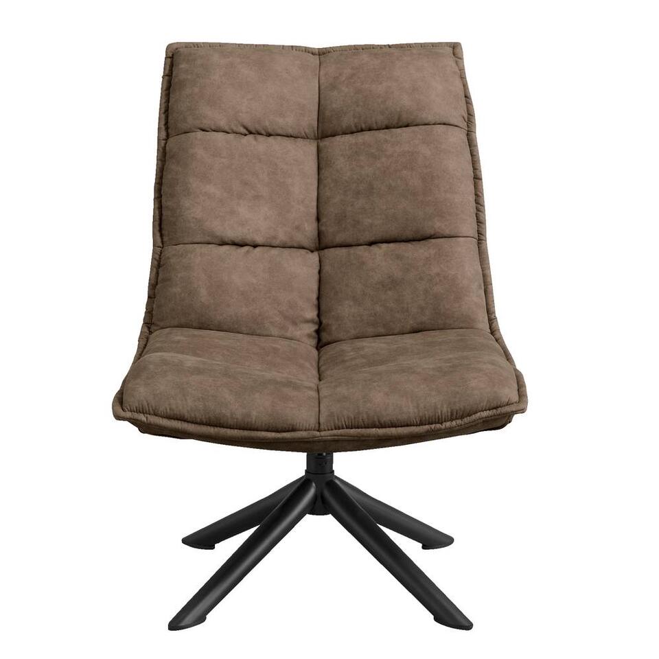 Fauteuil Lucas - microleer taupe