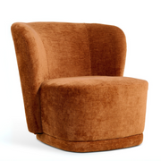 Fauteuil Claire - Roest - fauteuil in stof, vooraanzicht