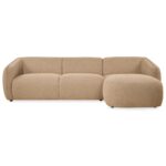 Hoekbank Laila - Taupe stof, rechts