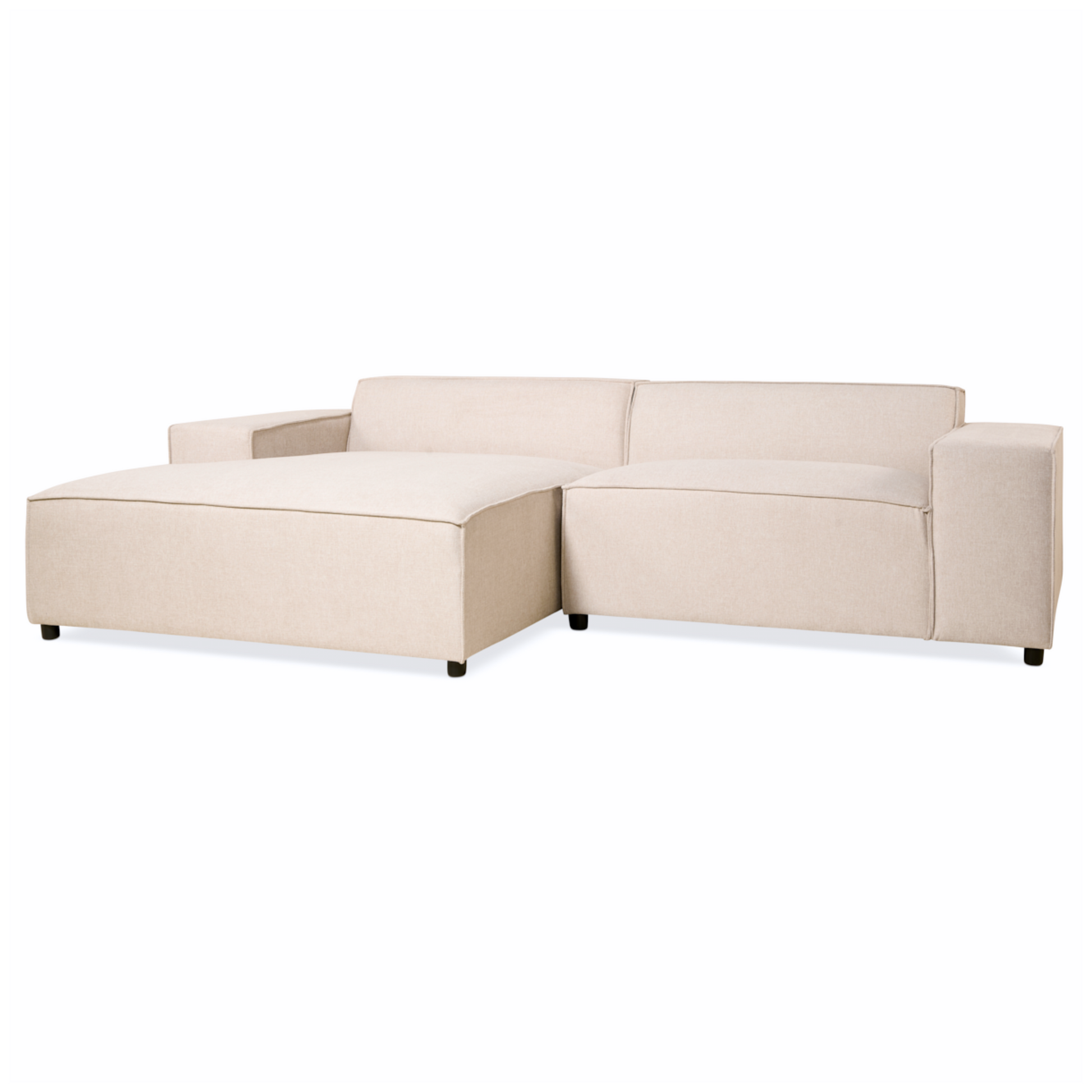 Hoekbank Lara - Beige stof, links