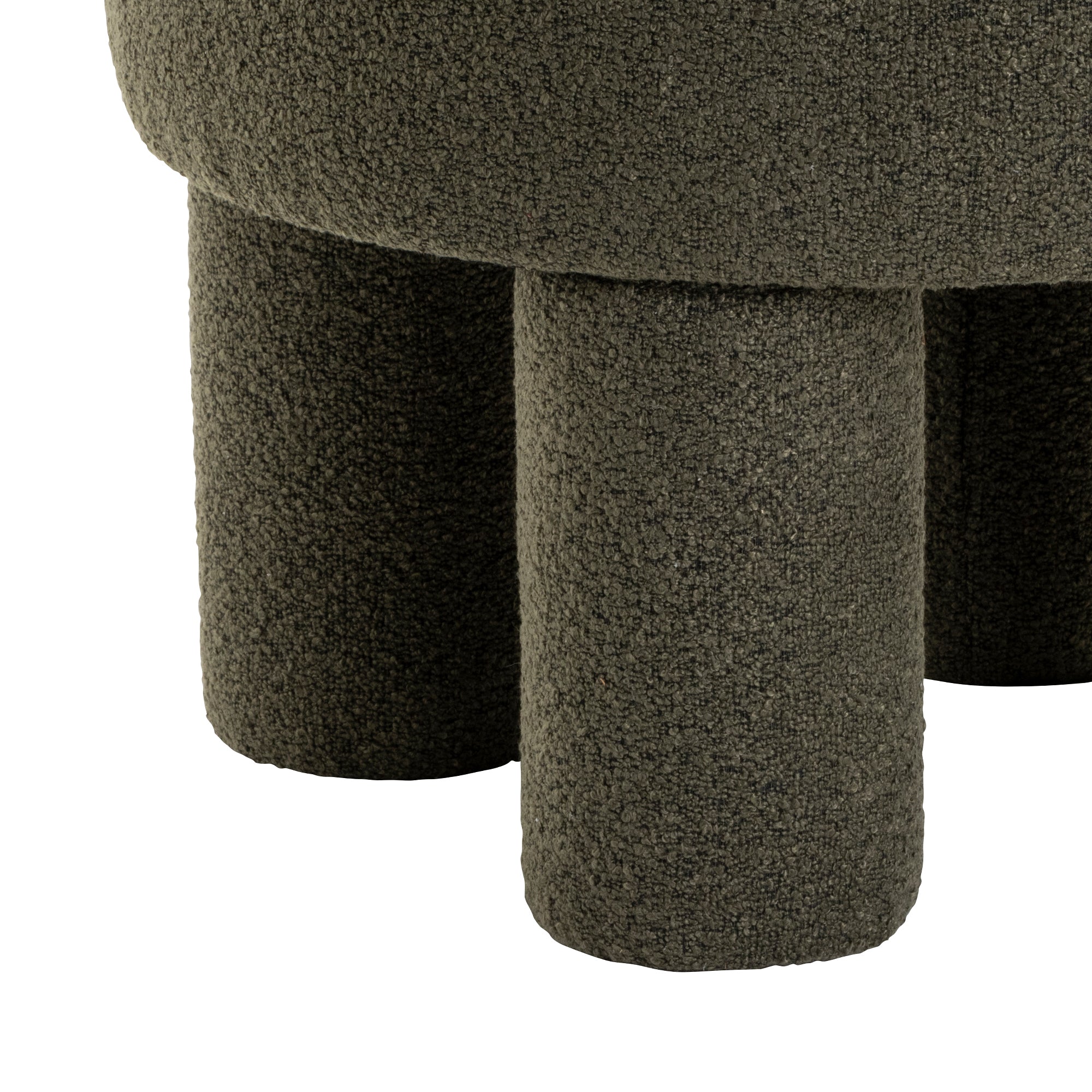 Poef Demi - Bouclé groen