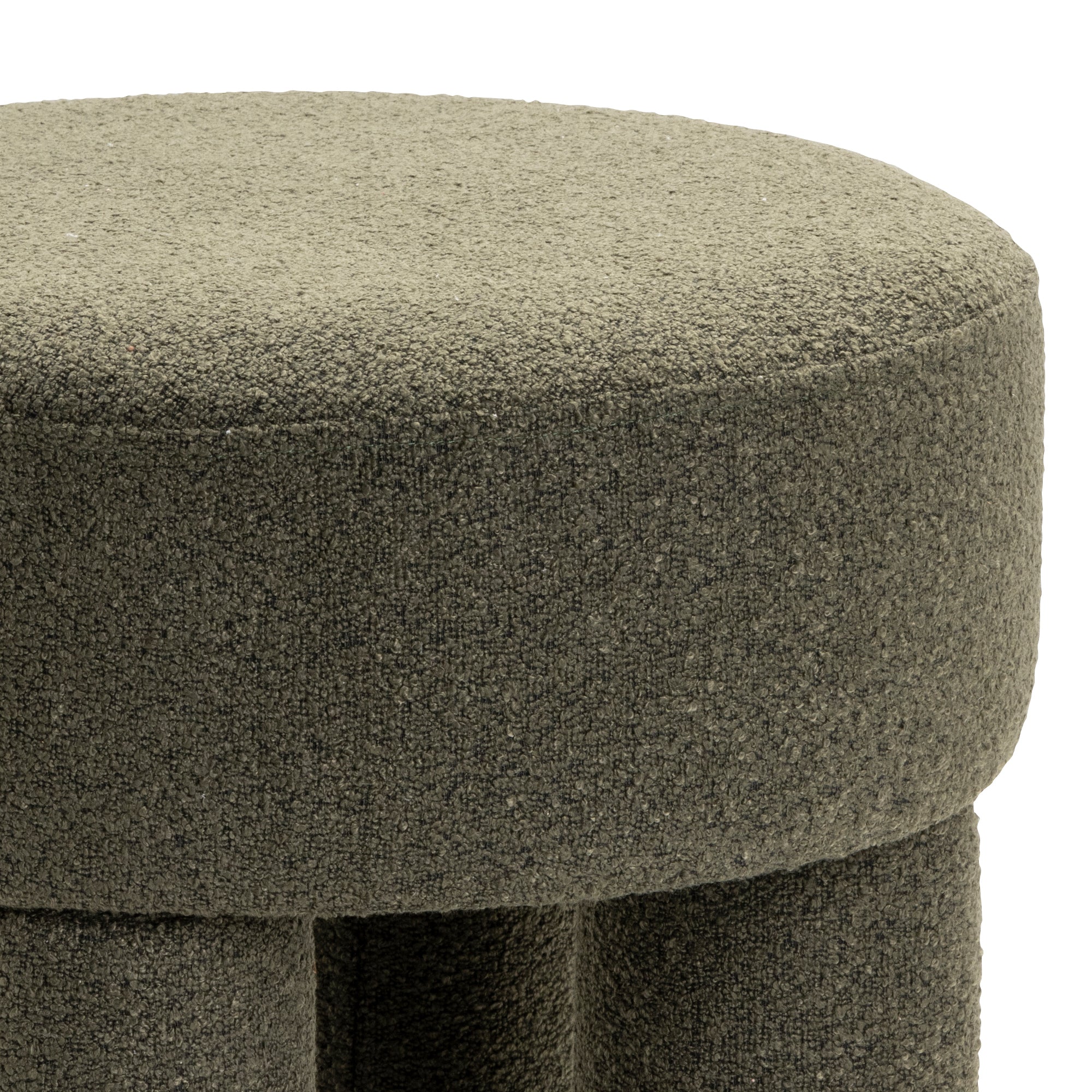 Poef Demi - Bouclé groen