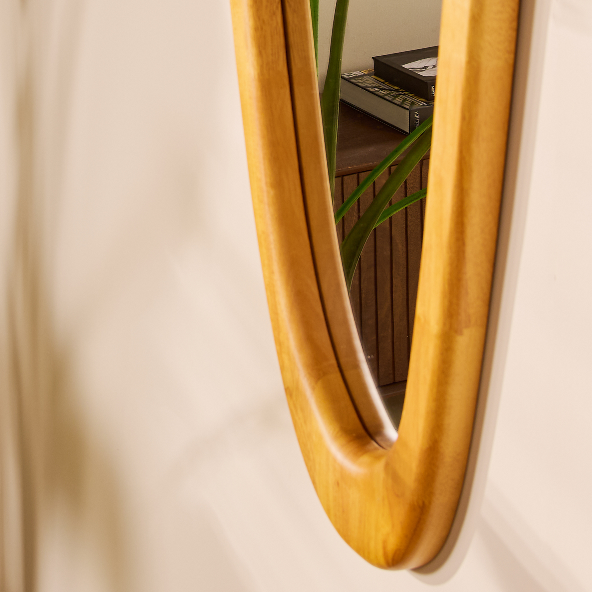Organische spiegel Fred - hout 180 cm
