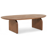 Salontafel Bella Tabacco - 130 cm - salontafel van mangohout, vooraanzicht