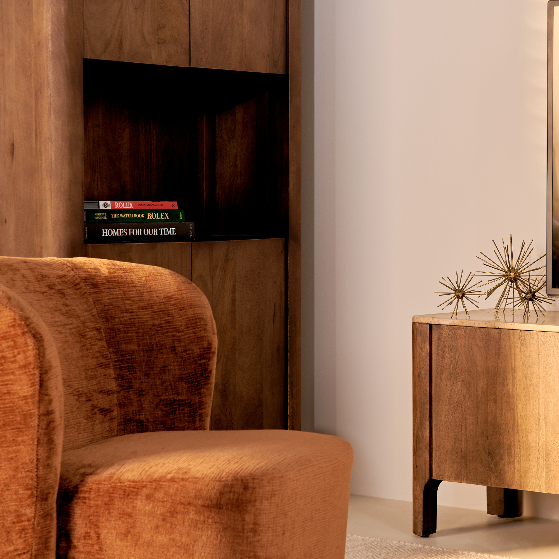 Nova wandkast - bruin marmer 180 cm