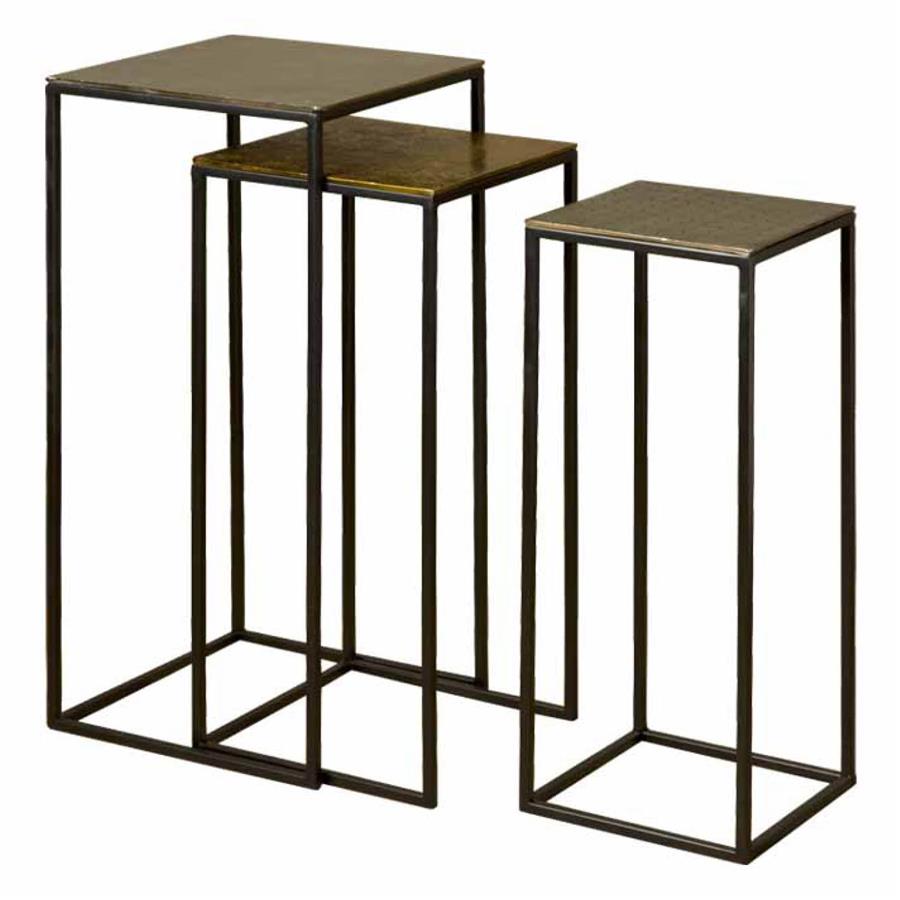 Bijzettafel – Renew Iron – Brons – 35 x 35 x 75 cm – Tower Living