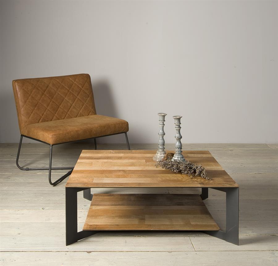 Salontafel – Pandora – Bruin – 100 x 100 x 35 cm – Tower Living