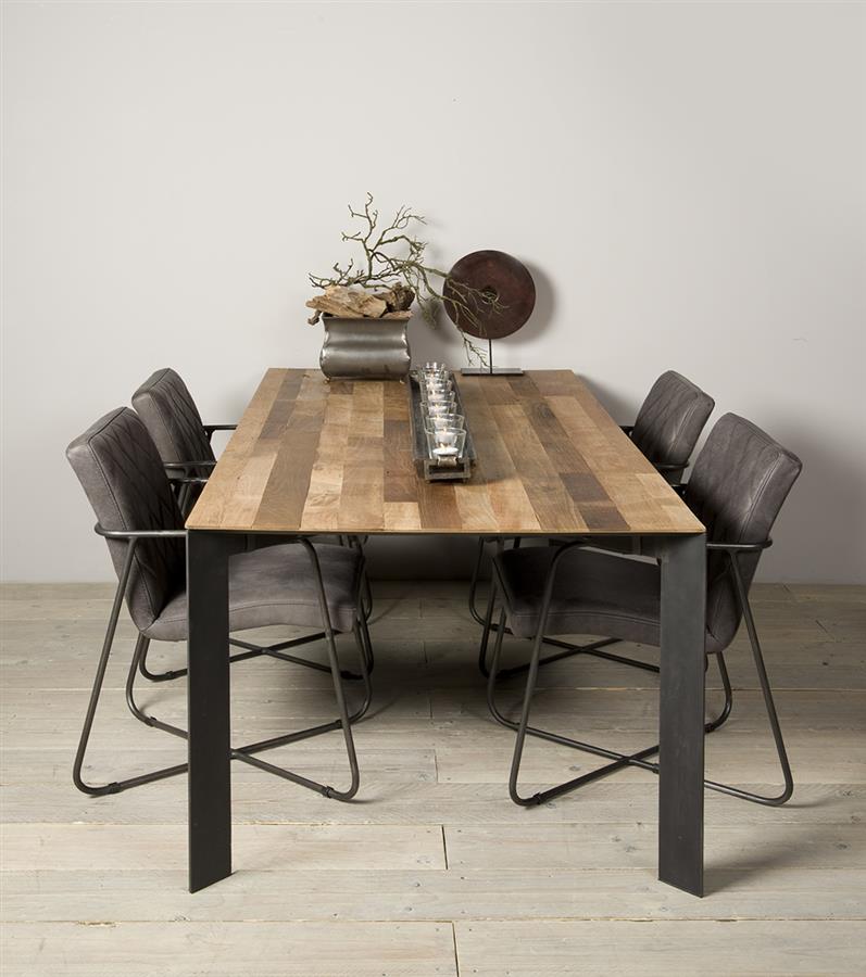 Eetkamertafel – Pandora – Bruin – 220 x 100 x 78 cm – Tower Living