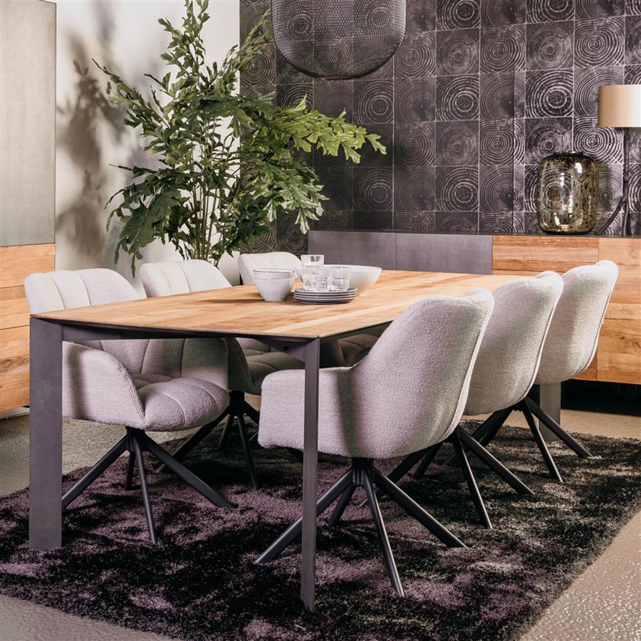Eetkamertafel – Pandora – Bruin – 240 x 100 x 78 cm – Tower Living