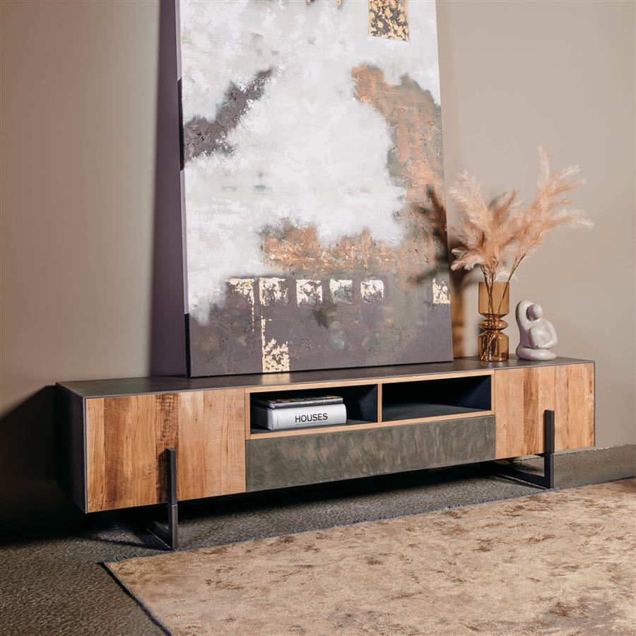 TV-Meubel – Ora – Bruin – 222 x 53 cm – Tower Living