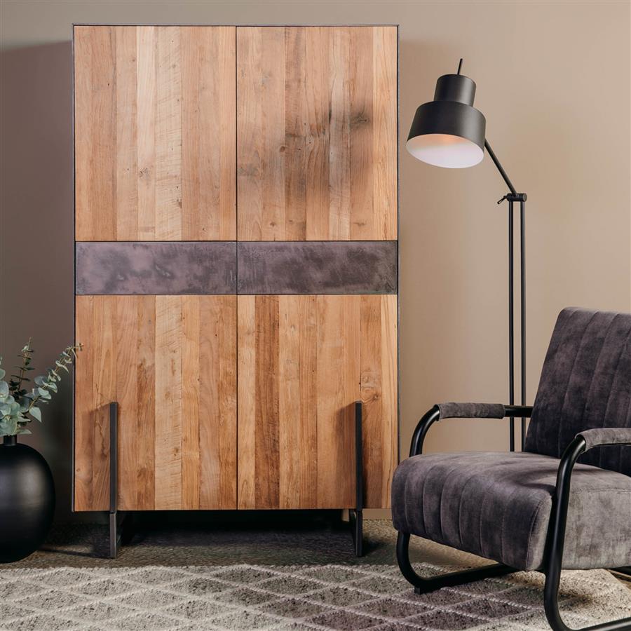 Opbergkast – Ora – Bruin – 112 x 182 cm – Tower Living