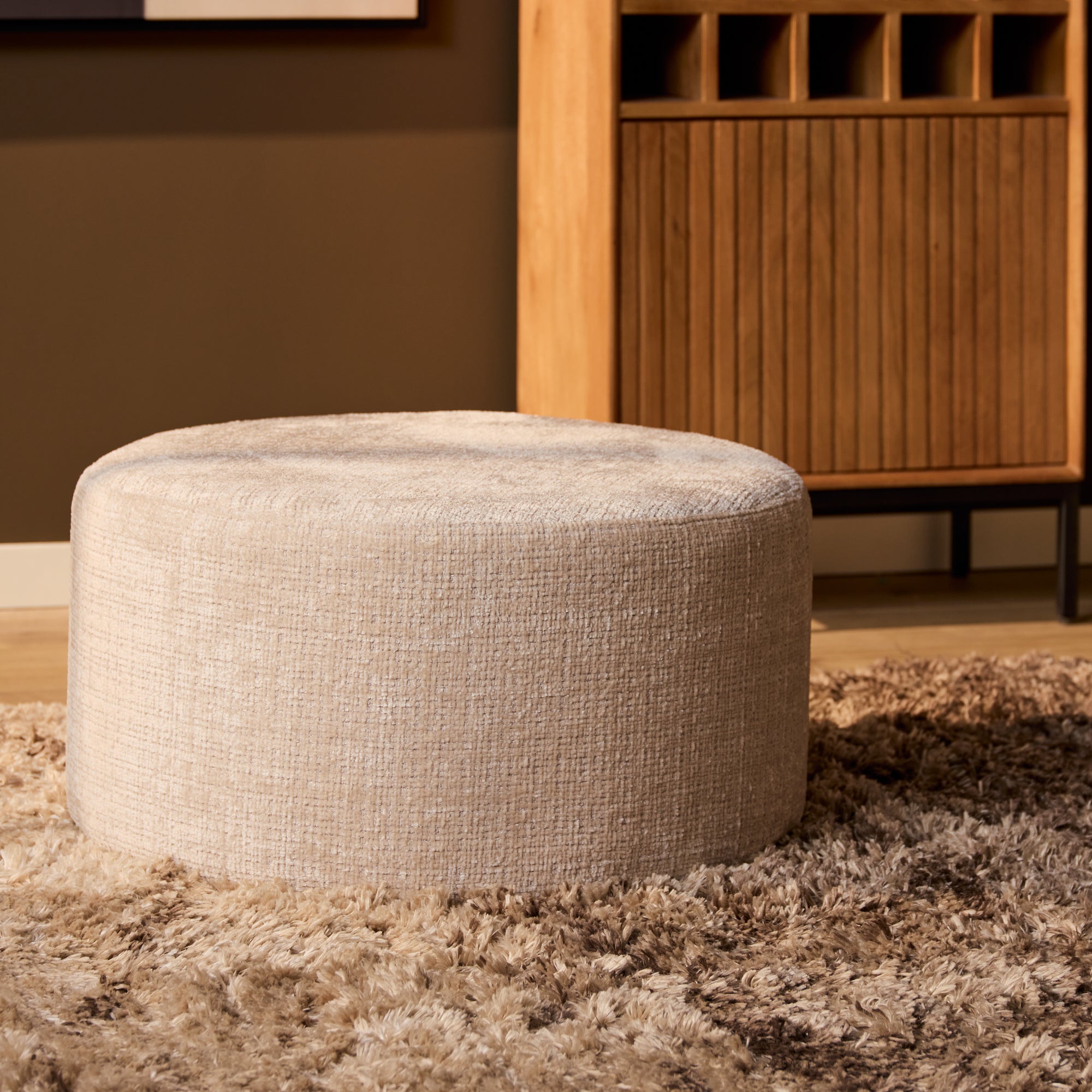 Ronde Hocker Naturel 60 cm | Cremona 02