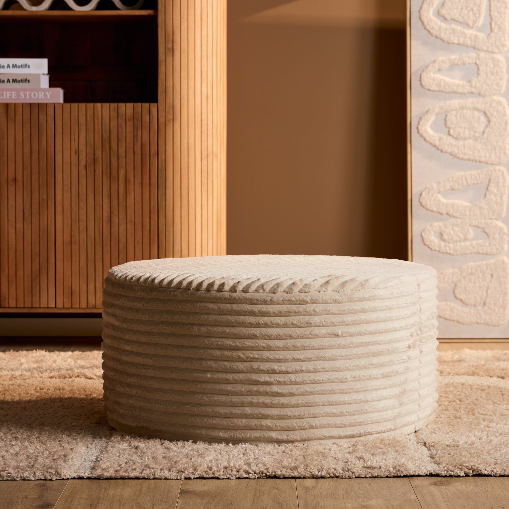 My Sofa Poef | Rond | 80 cm | Tilia 03 | Beige