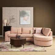 MySofa Alma Hoekbank Roze 2,5 zits + Divan Rechts