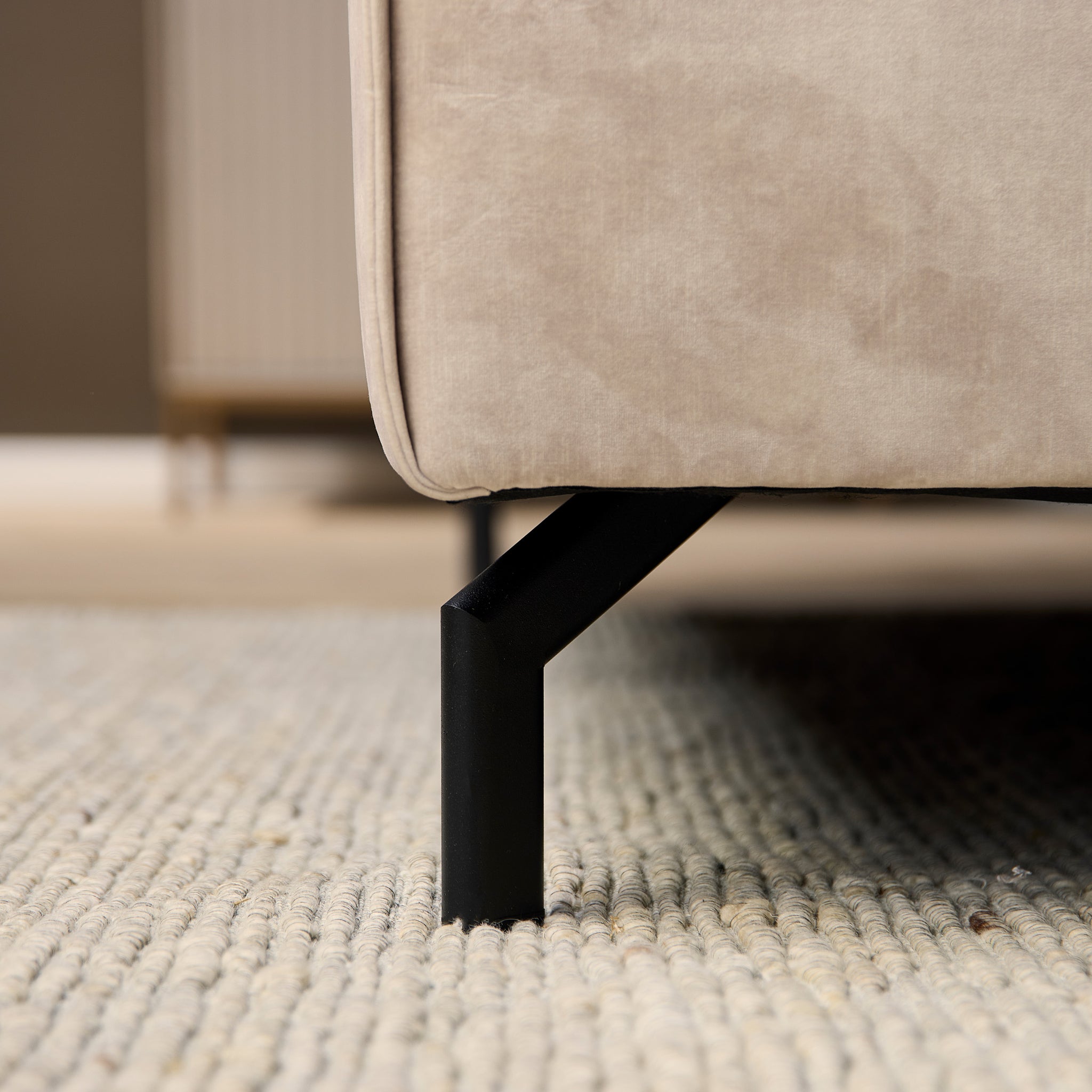 MySofa Floris U-Bank Velvet Beige��