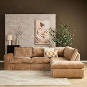 MySofa Teddy Hoekbank Cinnamon 2,5 zits + Divan Rechts