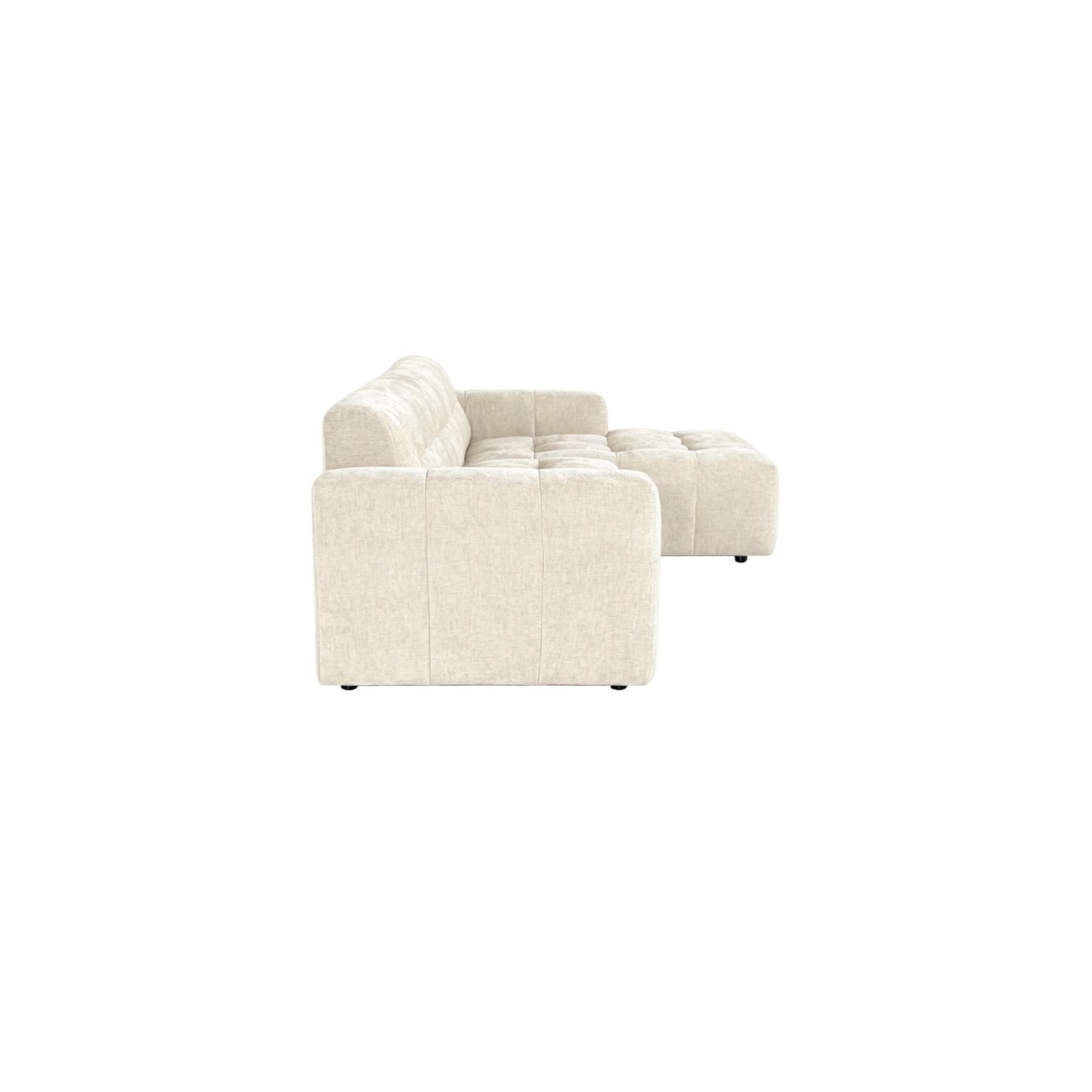 MySofa Ruby hoekbank beige detail stoffering