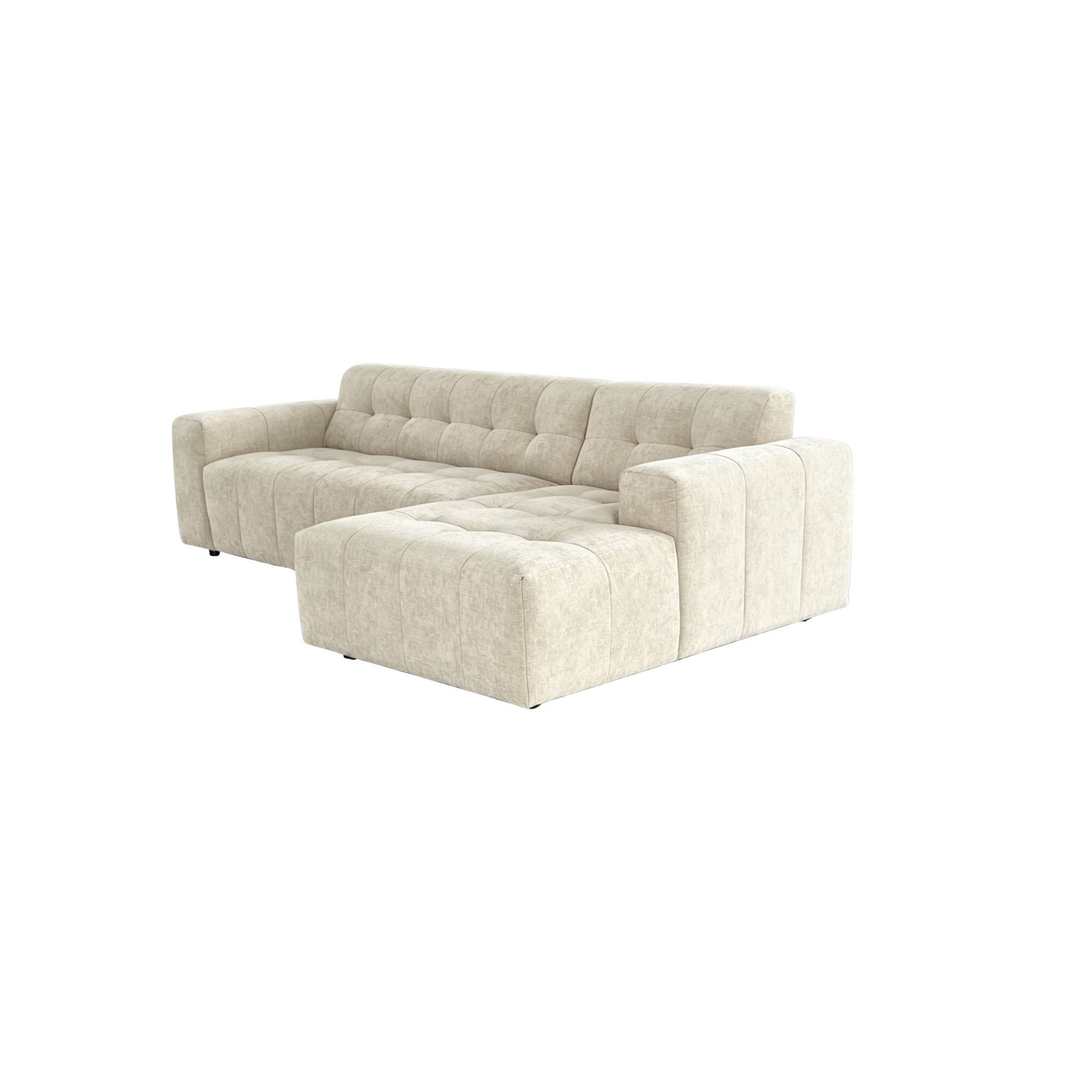 MySofa Ruby hoekbank beige zijaanzicht