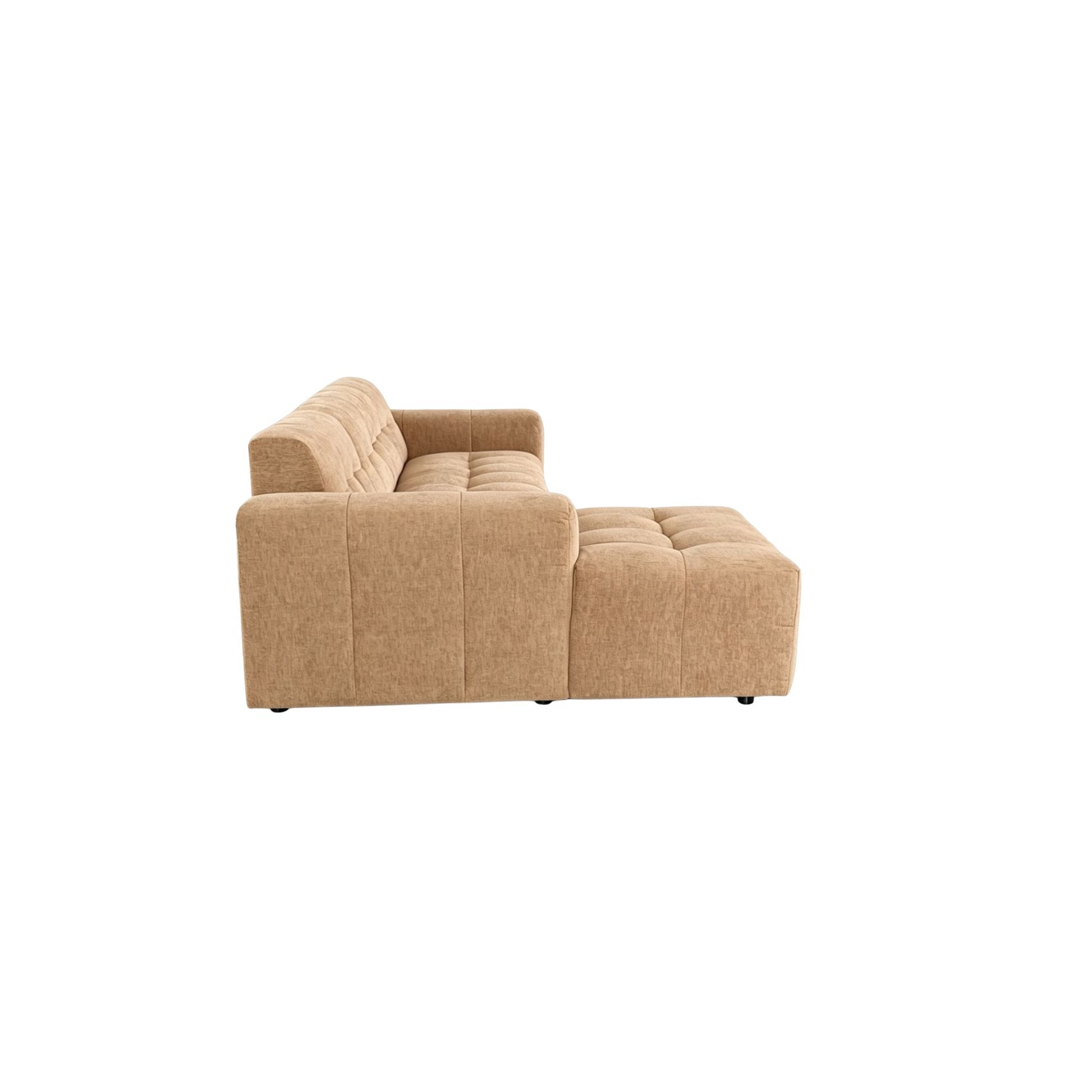 MySofa Ruby hoekbank camel detail stoffering
