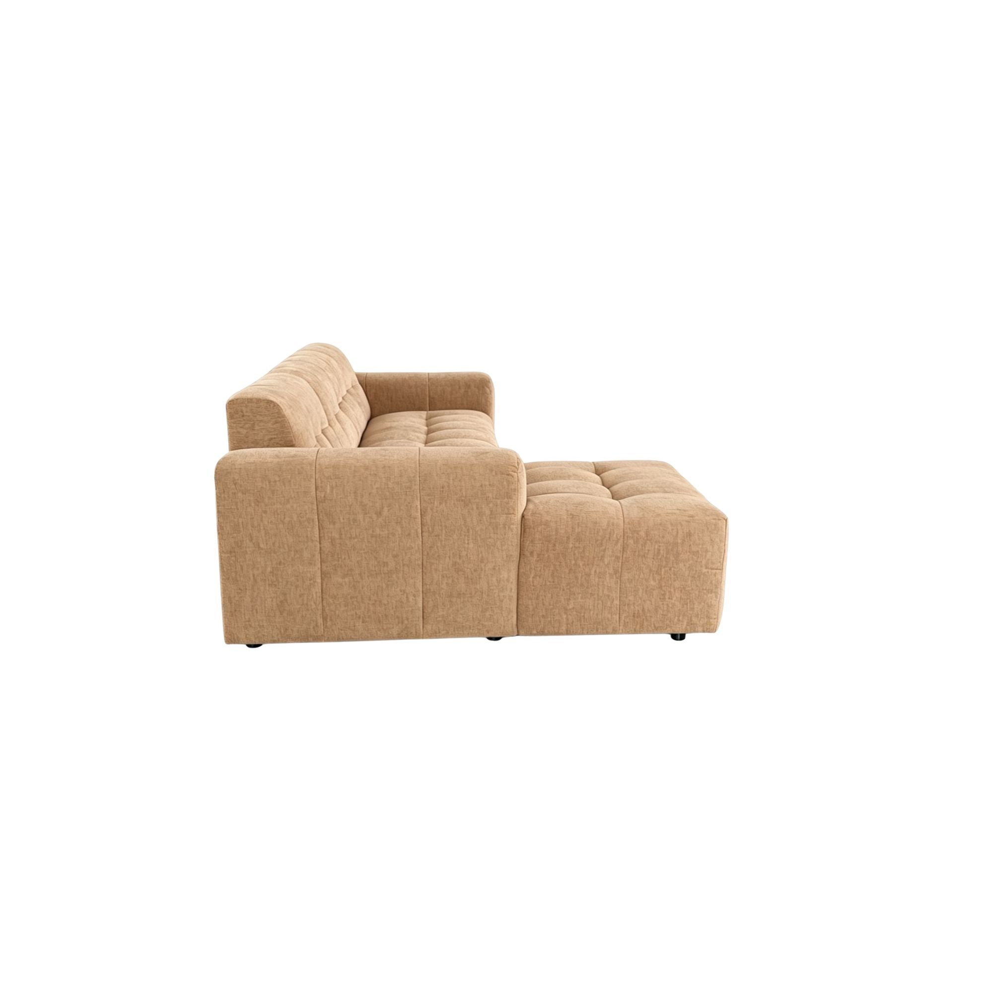 MySofa Ruby hoekbank camel detail stoffering