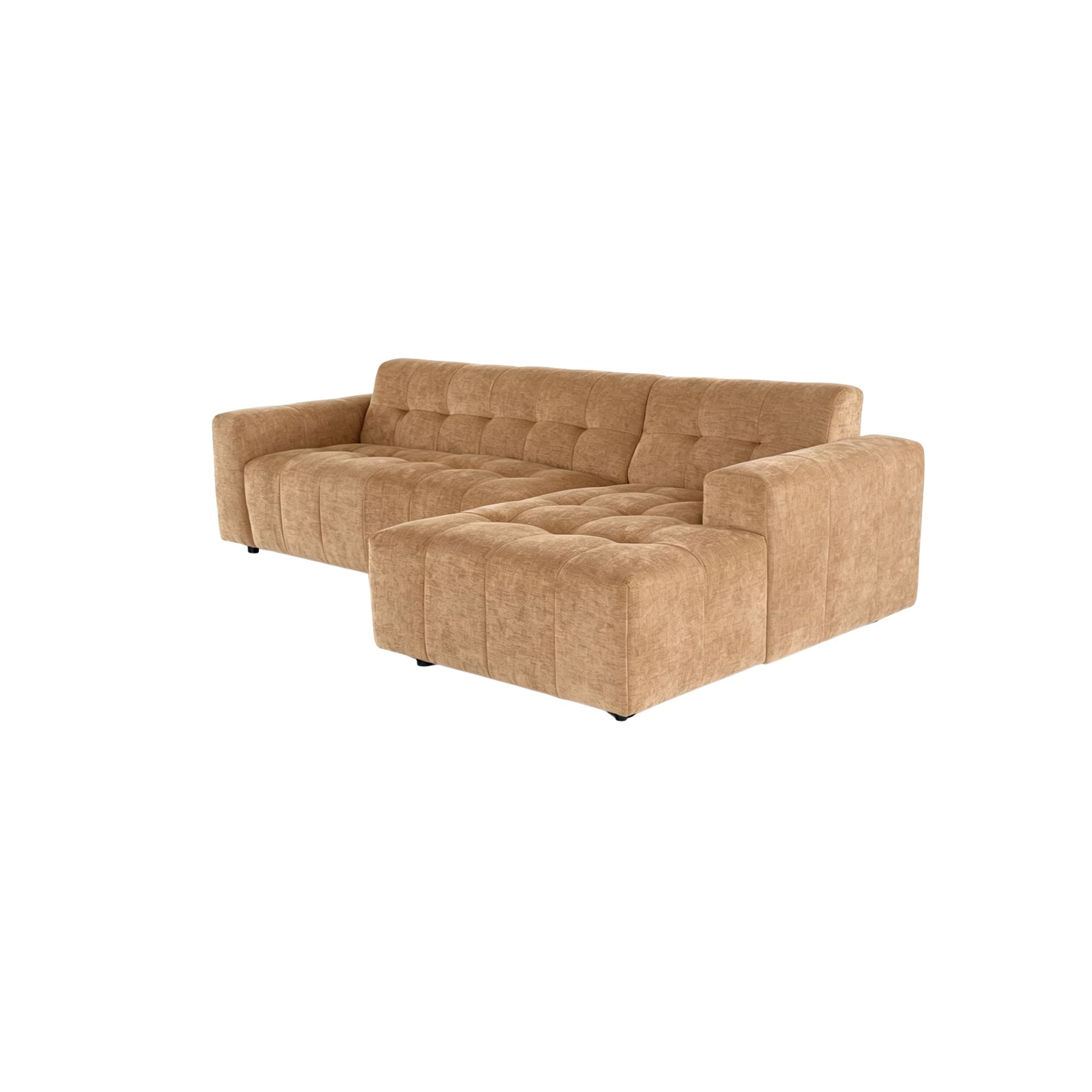 MySofa Ruby hoekbank camel detail stoffering
