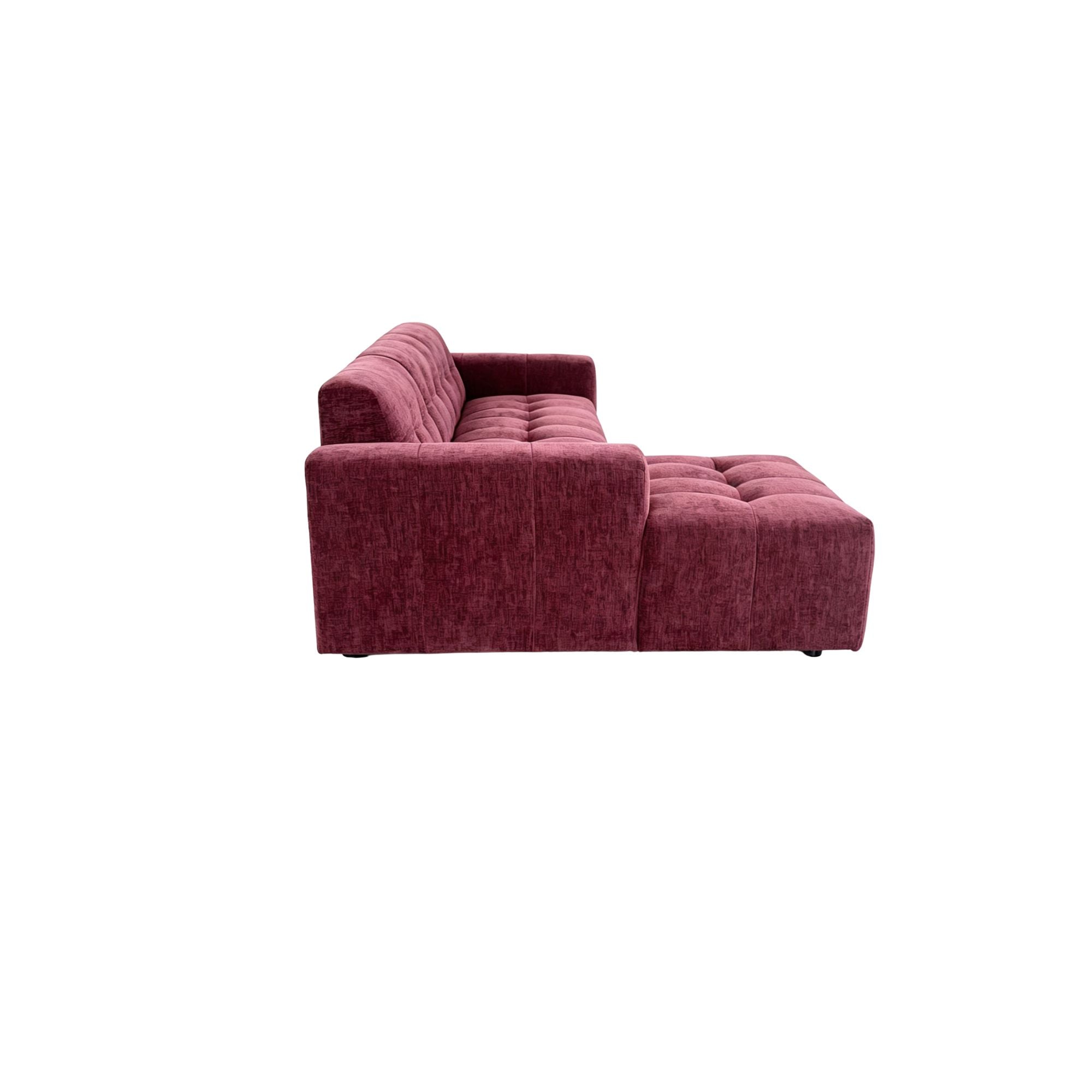 MySofa Ruby hoekbank paars detail stoffering