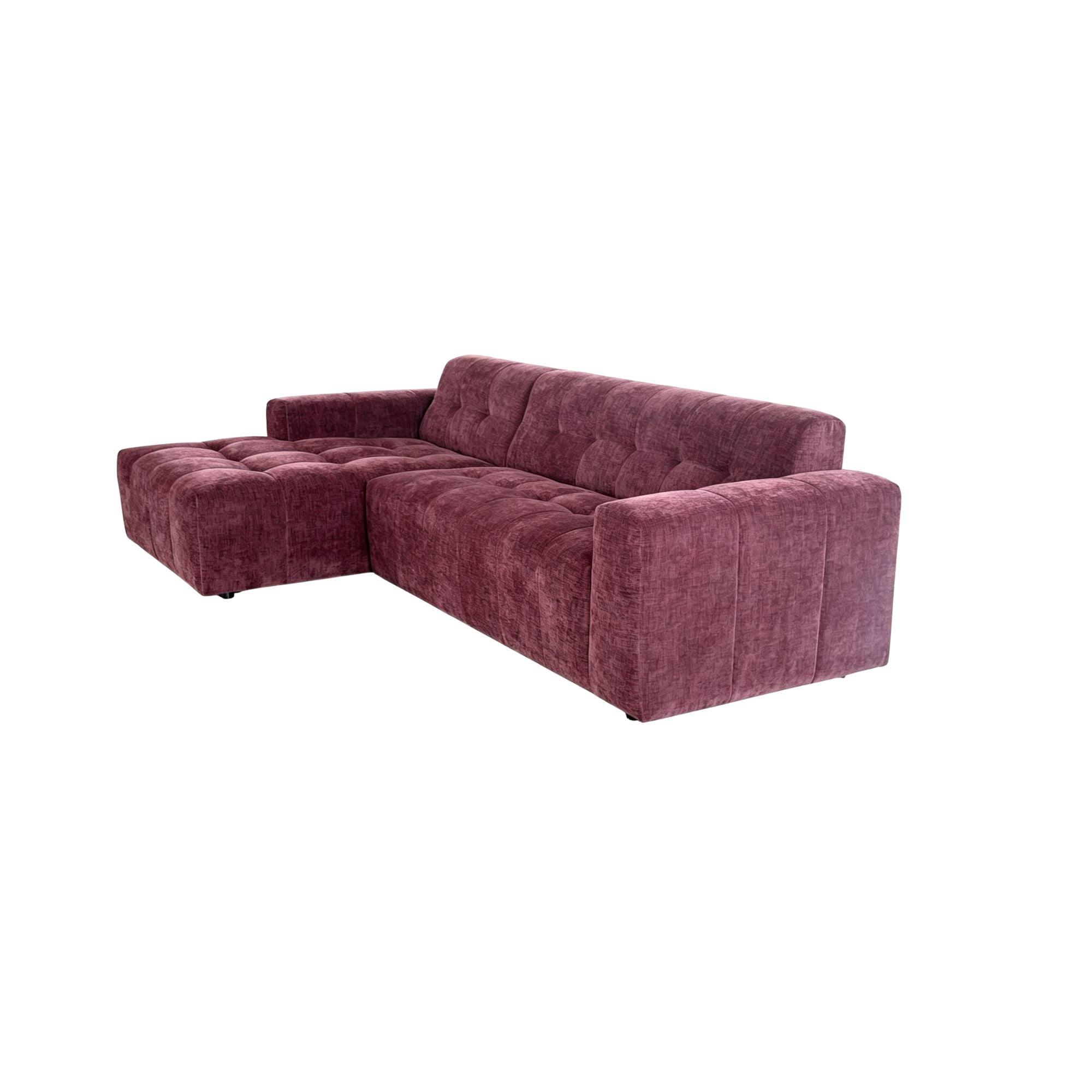 MySofa Ruby hoekbank paars zijaanzicht