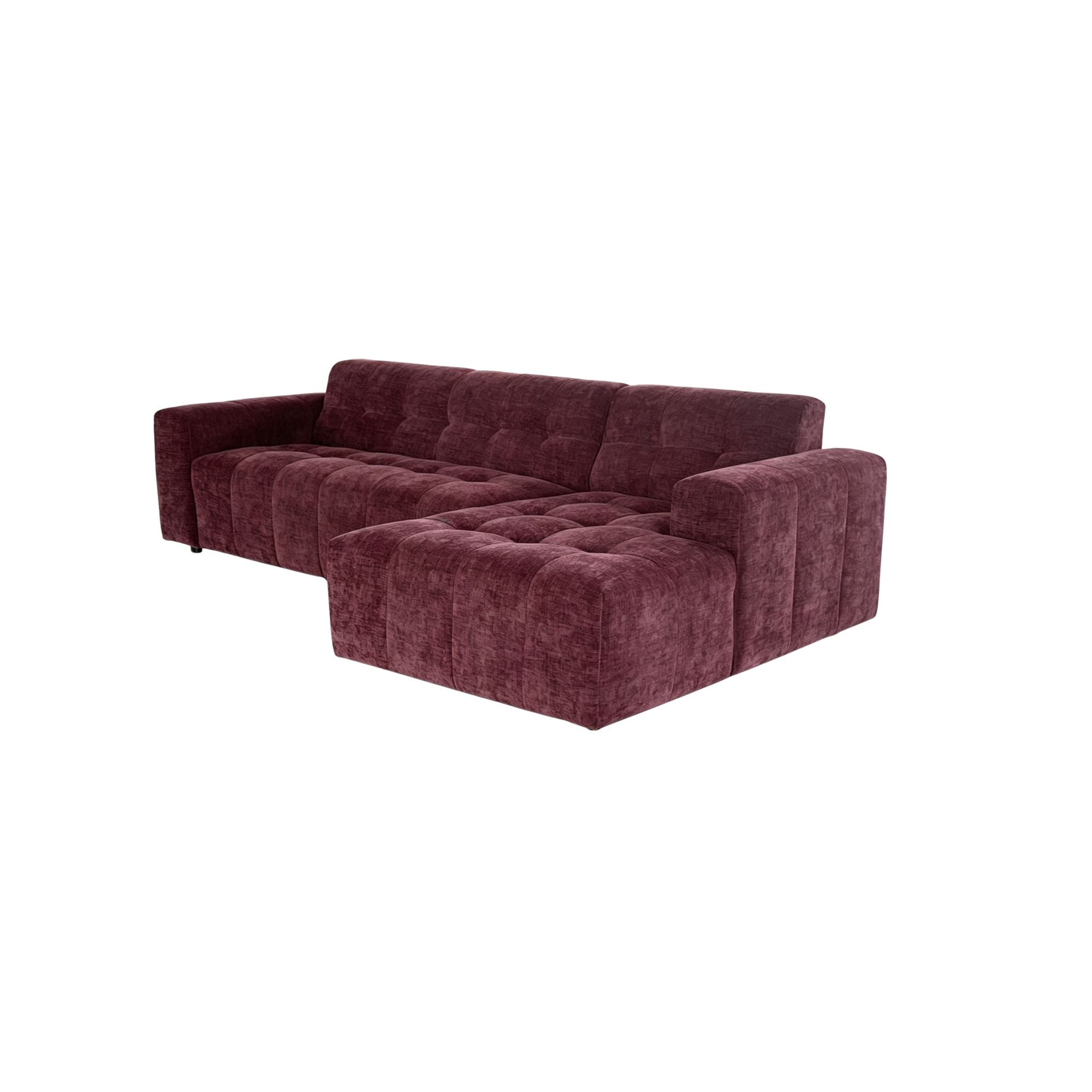 MySofa Ruby hoekbank paars detail stoffering