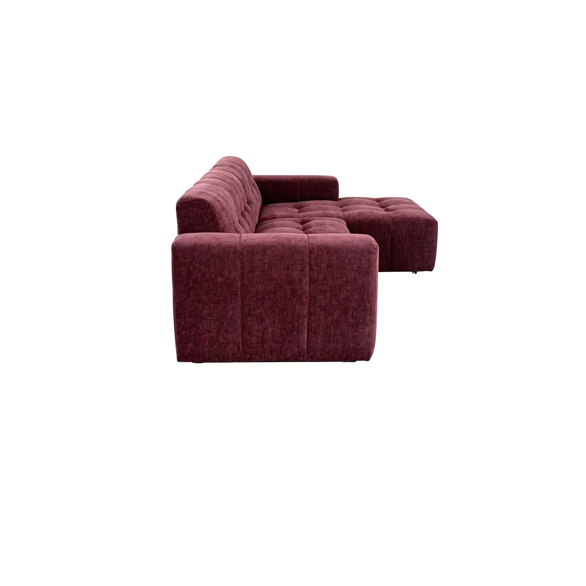 MySofa Ruby hoekbank paars zijaanzicht